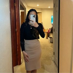 Nine West Pleat Sleeve Crewneck Top